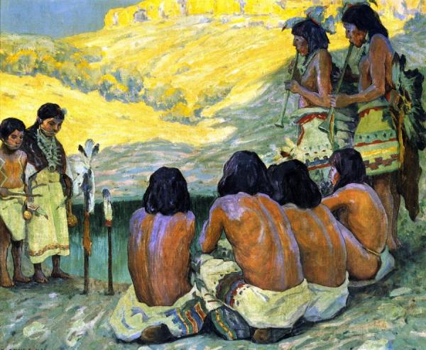 The Flute Ceremony by Eanger Irving Couse