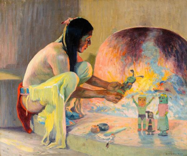 The Kachina Maker by Eanger Irving Couse