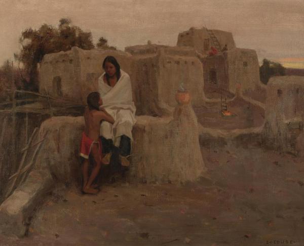 Eanger Irving Couse The Lesson