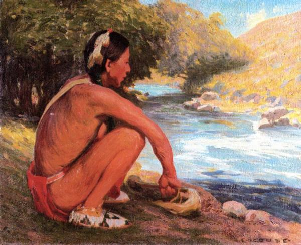 The Mountain Stream by Eanger Irving Couse