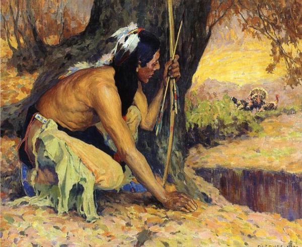 Eanger Irving Couse The Turkey Hunter