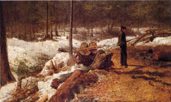 A Boy In The Maine Woods by Eastman Johnson