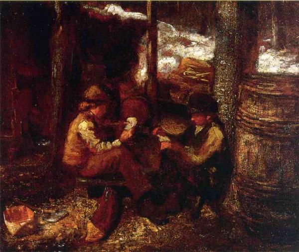 At The Maple Sugar Camp by Eastman Johnson