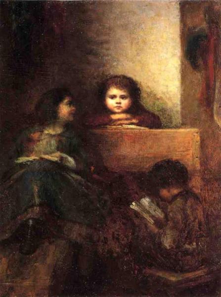 Children Reading by Eastman Johnson