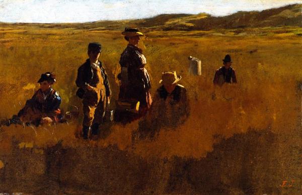 In The Fields by Eastman Johnson