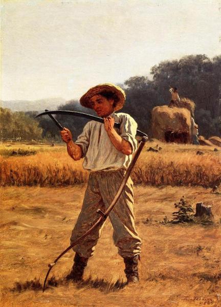 Man With Scythe by Eastman Johnson