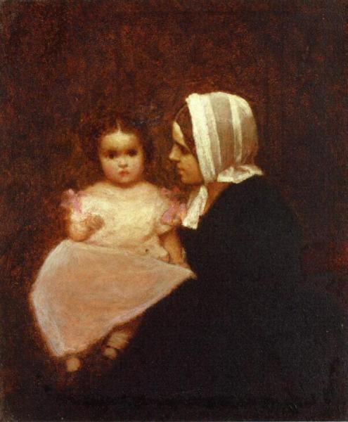 Mother And Child by Eastman Johnson
