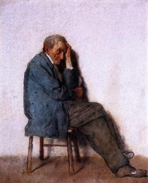 Old Man, Seated by Eastman Johnson