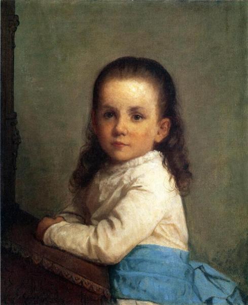 Portrait Of Vinnie Packard by Eastman Johnson