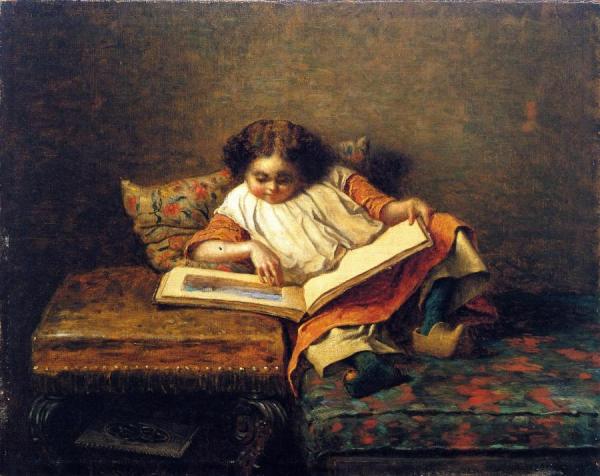 The Art Lover by Eastman Johnson Oil Painting Reproductions
