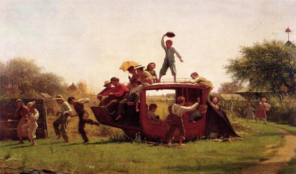 The Old Stage Coach by Eastman Johnson