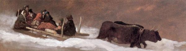 The Sleigh Ride by Eastman Johnson