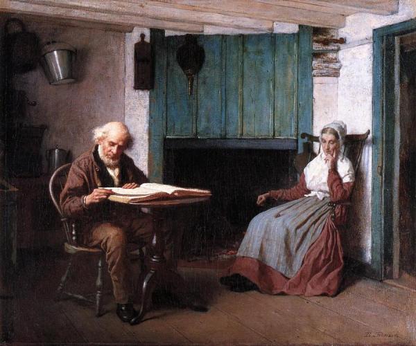 Thy Word Is A Lamp Unto My Feet And A Light Unto My Path by Eastman Johnson