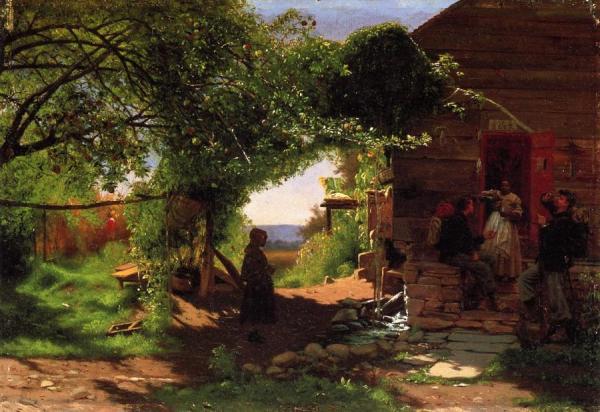 Union Soldiers Accepting A Drink by Eastman Johnson