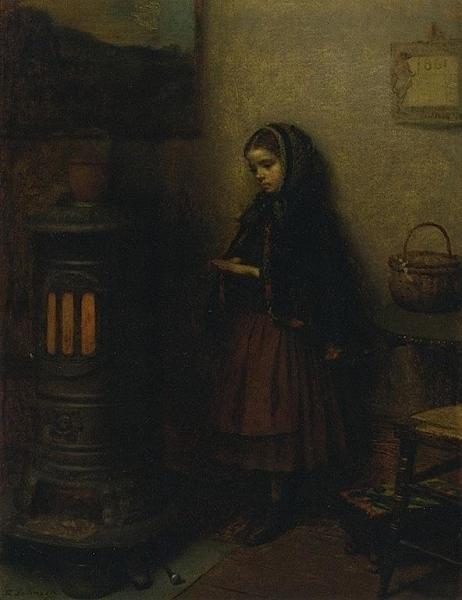 Warming Her Hands by Eastman Johnson
