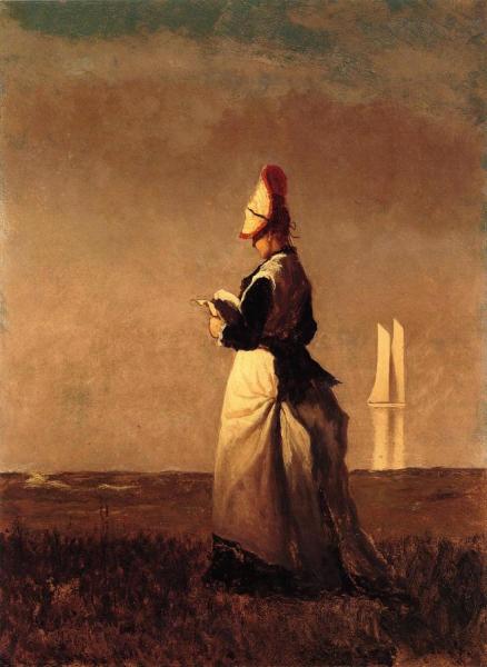 Woman Reading by Eastman Johnson