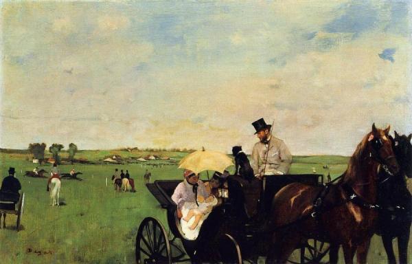 A Carriage At The Races by Edgar Degas