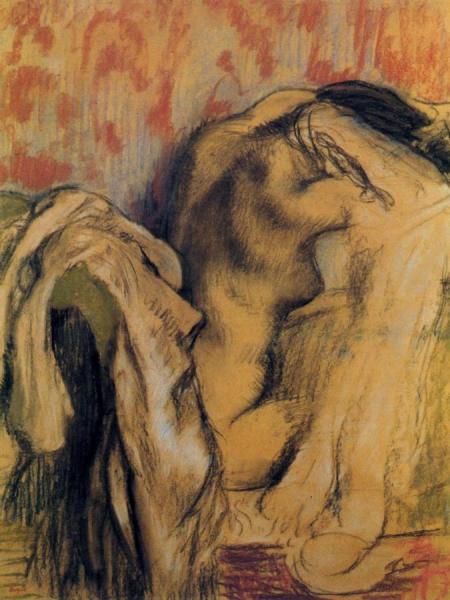 After Bathing, Woman Drying Herself by Edgar Degas