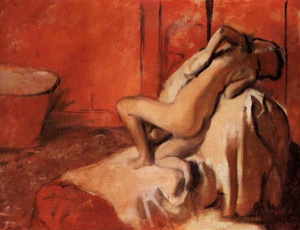 After The Bath by Edgar Degas