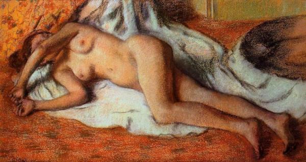 After The Bath by Edgar Degas