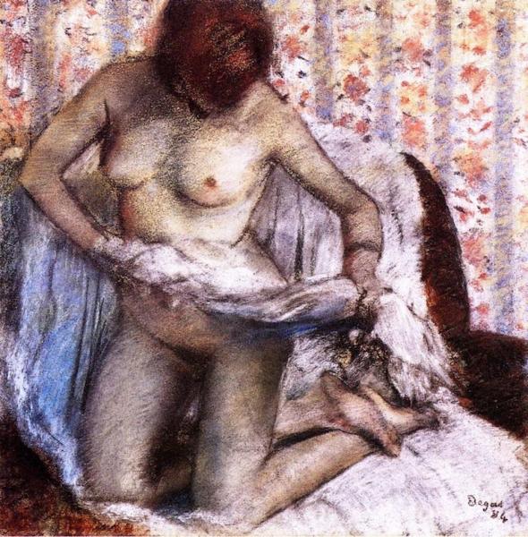 After The Bath by Edgar Degas