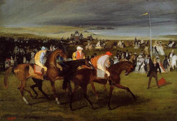 At The Races: The Start by Edgar Degas