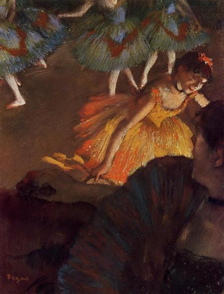 Ballerina And Lady With A Fan by Edgar Degas