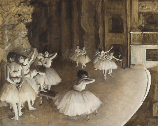 Ballet Rehearsal On Stage(repetition D'un Ballet Sur La Scene) by Edgar Degas