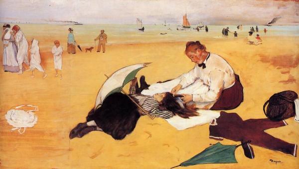 Beach Scene by Edgar Degas