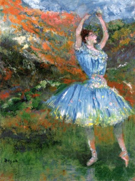 Blue Dancer, At The Ballet by Edgar Degas