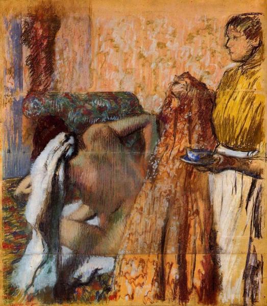 Breakfast After The Bath by Edgar Degas Oil Painting Reproductions