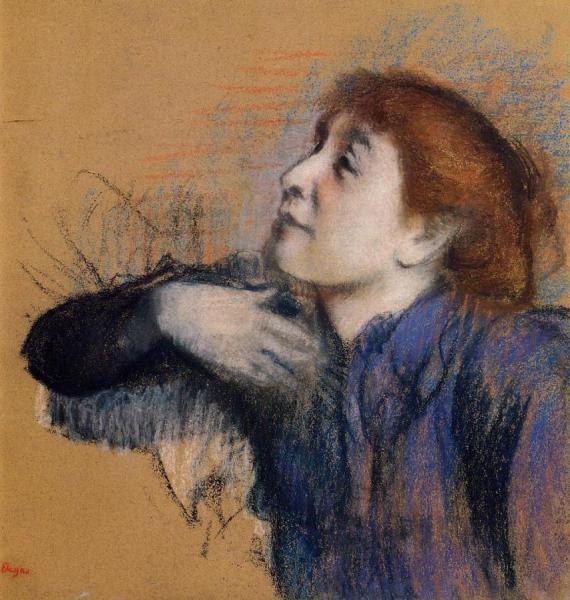 Bust Of A Woman by Edgar Degas Oil Painting Reproductions