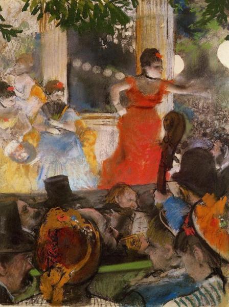Cafe Concert - At Les Ambassadeurs by Edgar Degas