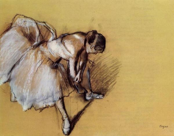 Dancer Adjusting Her Slipper by Edgar Degas