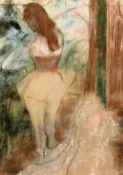 Dancer Dressing Herself by Edgar Degas