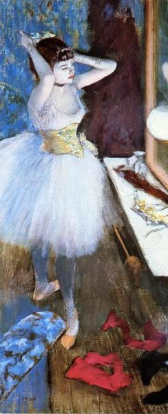 Dancer In Her Dressing Room by Edgar Degas