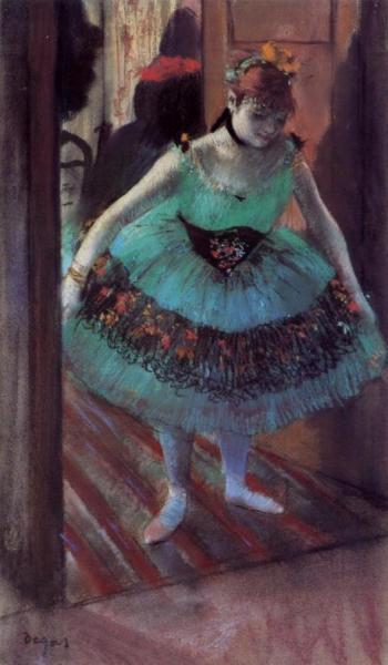 Dancer Leaving Her Dressing Room by Edgar Degas