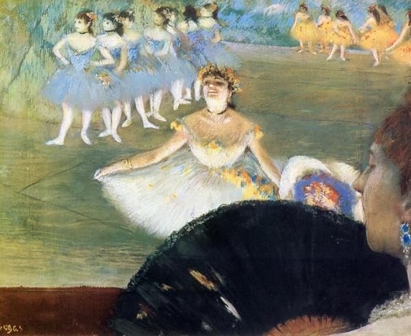 Dancer With A Bouquet Of Flowers by Edgar Degas
