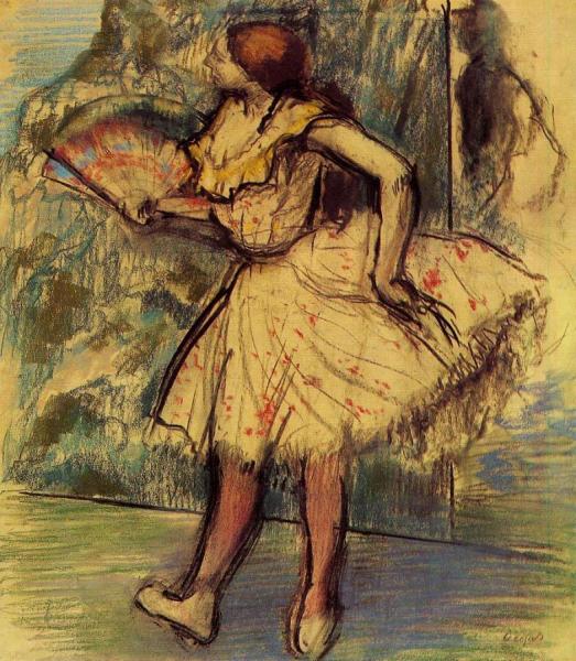 Dancer With A Fan by Edgar Degas