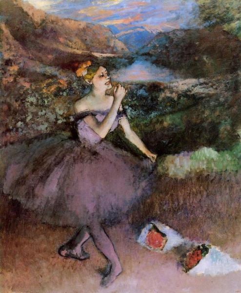 Dancer With Bouquets by Edgar Degas