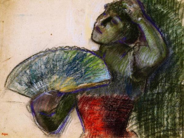 Dancer With Fan by Edgar Degas