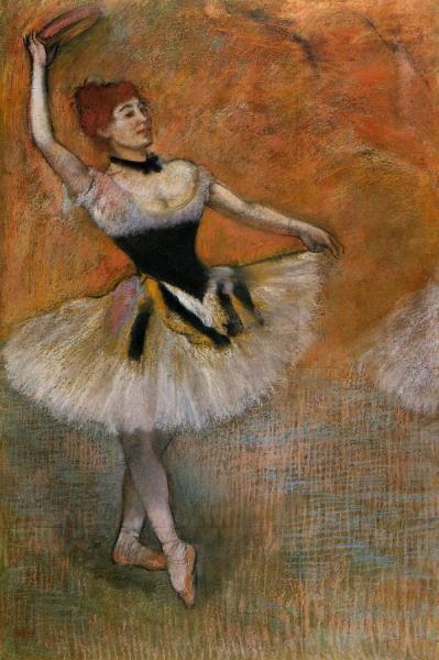 Dancer With Tambourine by Edgar Degas