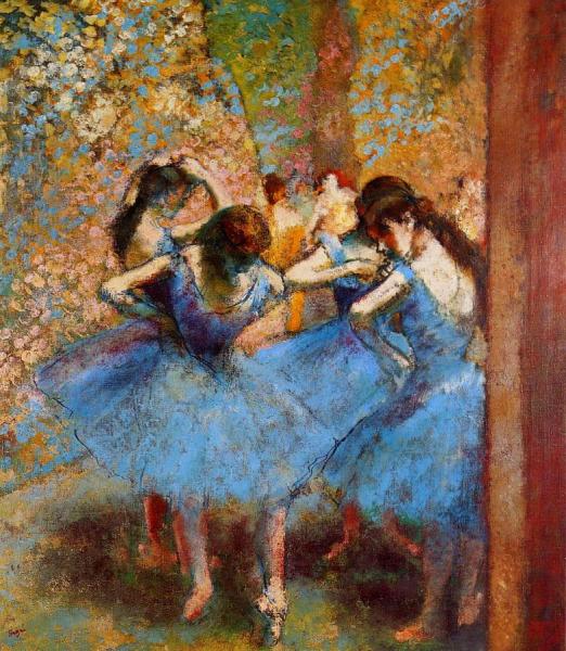 Edgar Degas Dancers In Blue