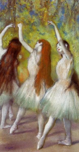 Dancers In Green by Edgar Degas