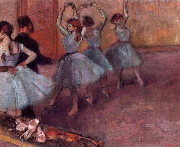 Dancers In Light Blue by Edgar Degas