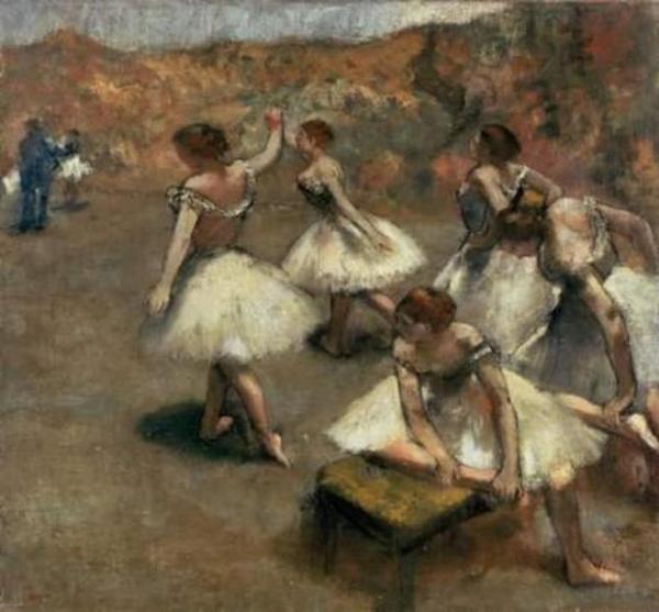 Dancers On A Stage by Edgar Degas