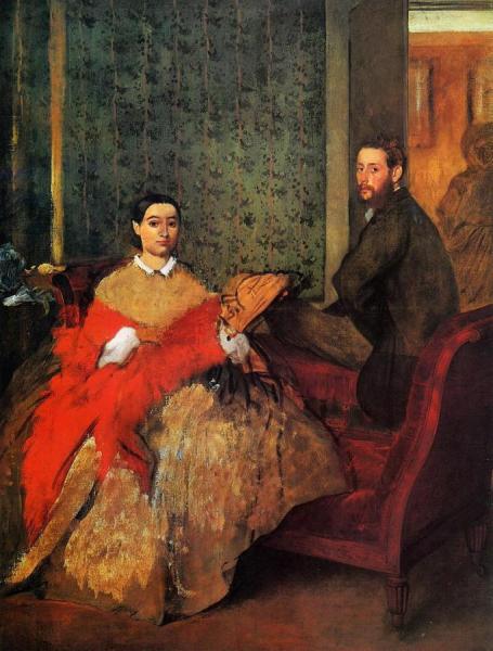 Edmondo And Therese Morbilli by Edgar Degas