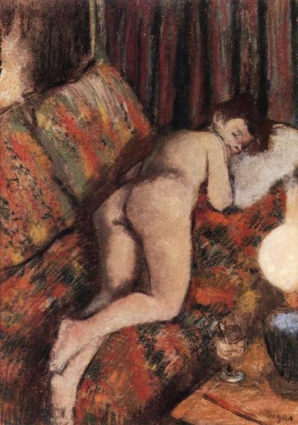 Edgar Degas Female Nude Stretched Out On A Couch