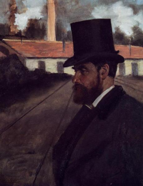 Henri Rouart In Front Of His Factory by Edgar Degas