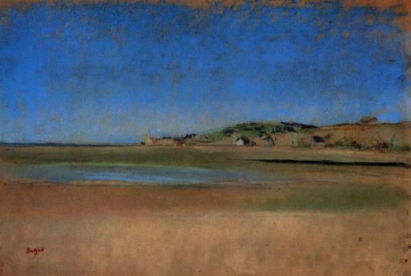 Houses By The Seaside by Edgar Degas